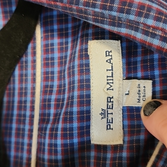 Peter Millar Men's Long Sleeve Button Down sz L - Picture 3 of 10